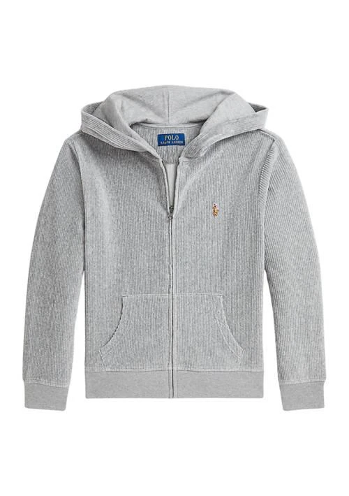 商品Ralph Lauren|Lauren Childrenswear Boys 8 20 Knit Corduroy Full Zip Hoodie,价格¥397,第1张图片