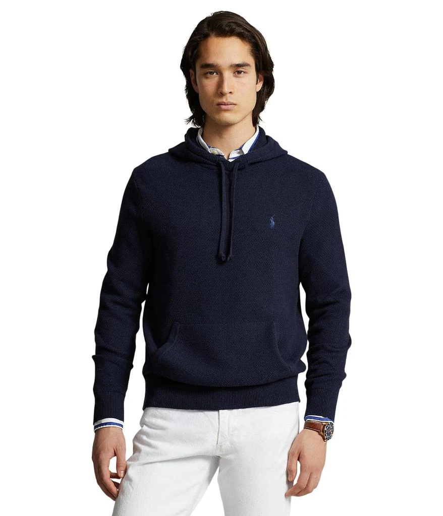 商品Ralph Lauren|Woven-Stitch Cotton Hooded Sweater,价格¥841,第1张图片