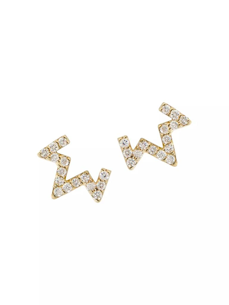 商品Anzie|Aztec Starburst 14K Yellow Gold & 0.15 TCW Diamond Earrings,价格¥7118,第1张图片