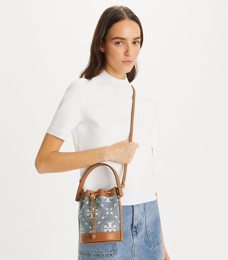 商品Tory Burch|Mini T Monogram 水桶包,价格¥2247,第2张图片详细描述