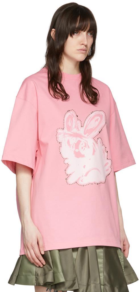 商品We11done|Pink Cotton T-Shirt,价格¥1151,第4张图片详细描述