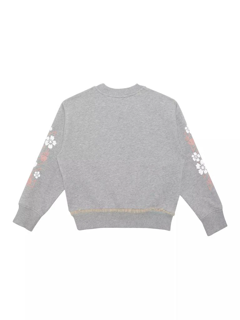 商品Off-White|Little Girl's & Girl's Lace Floral Crewneck Sweatshirt,价格¥1626,第2张图片详细描述