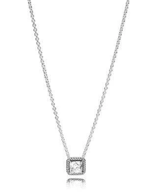 商品PANDORA|Sterling Silver & Cubic Zirconia Timeless Elegance Pendant Necklace,价格¥434,第1张图片详细描述