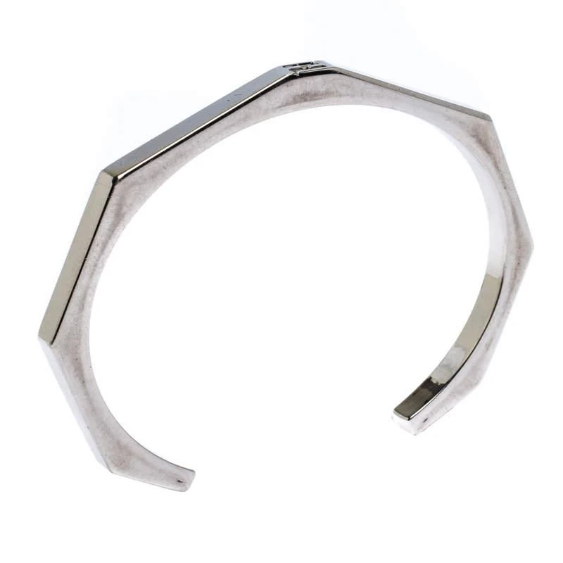 商品[二手商品] Fendi|Fendi Baguette Silver Tone Open Cuff Bracelet,价格¥1399,第2张图片详细描述
