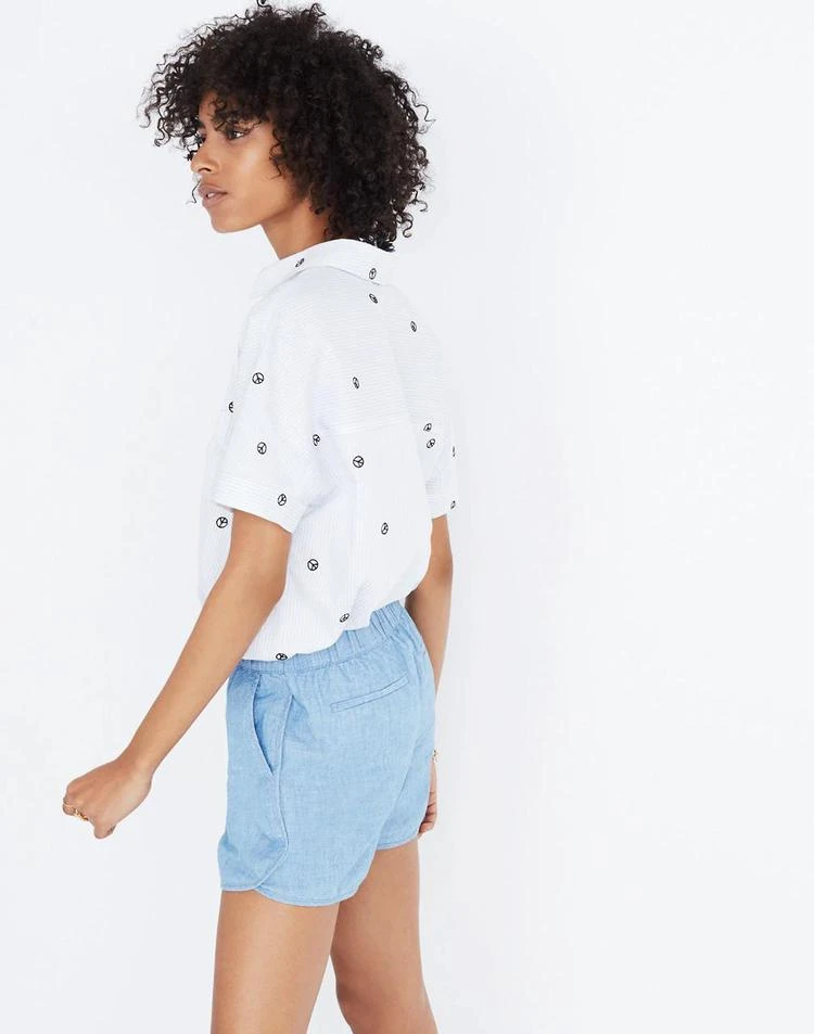 商品Madewell|Chambray Pull-On Shorts,价格¥238,第3张图片详细描述