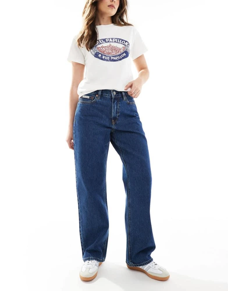 商品Calvin Klein|Calvin Klein Jeans 90's straight jeans in dark blue wash,价格¥505,第1张图片