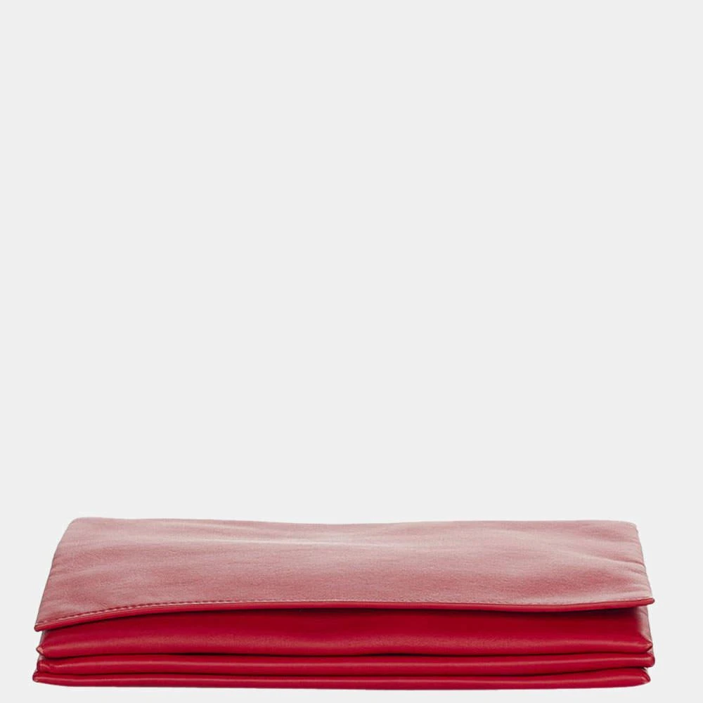 商品[二手商品] Celine|Céline Red Leather Soft Trio Rolled Clutch,价格¥4205,第5张图片详细描述