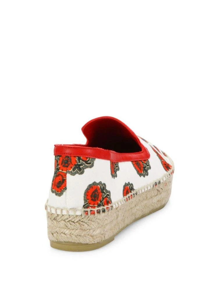 商品Alexander McQueen|Floral-Print Canvas Platform Espadrille Flats,价格¥1439,第2张图片详细描述