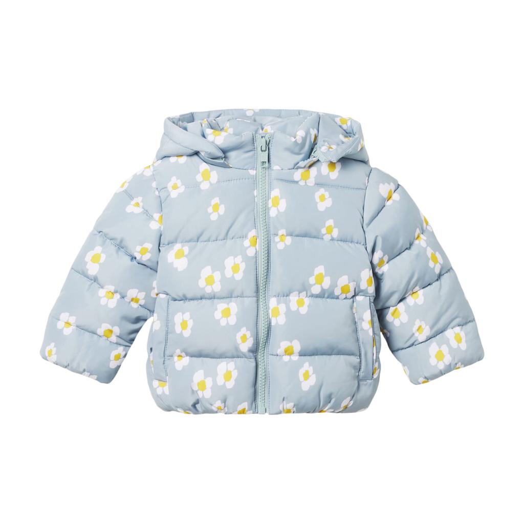 Stella McCartney Kids Baby Light Blue Short Down Jacket With Daisies Print商品第1张图片规格展示