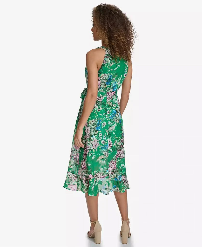 商品Kensie|Women's Floral-Print Ruffled Sleeveless Midi Dress,价格¥957,第2张图片详细描述