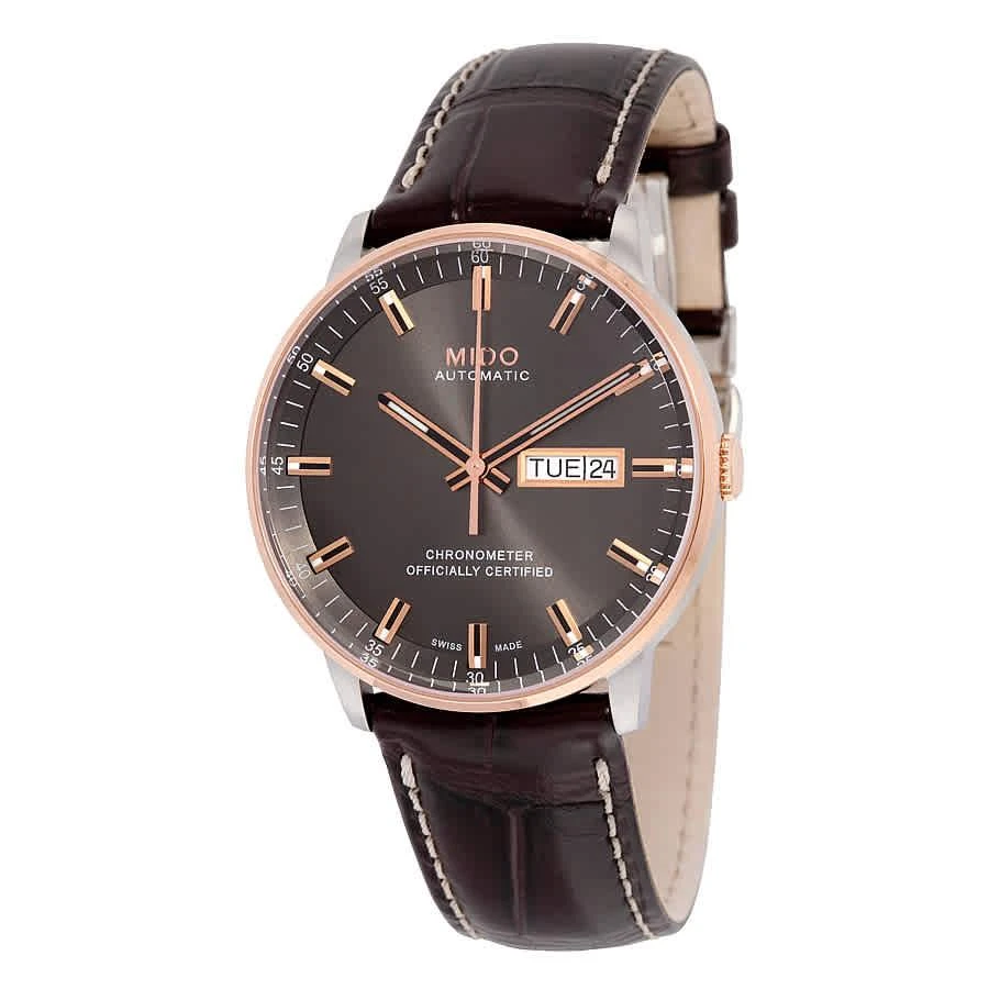 商品MIDO|Commander II Grey Dial Maroon Leather Men's Watch M0214312606100,价格¥7112,第1张图片