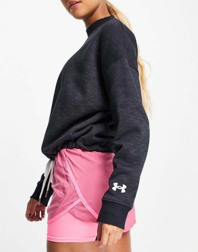 商品Under Armour|Under Armour Essential script back print sweatshirt in black,价格¥432,第2张图片详细描述