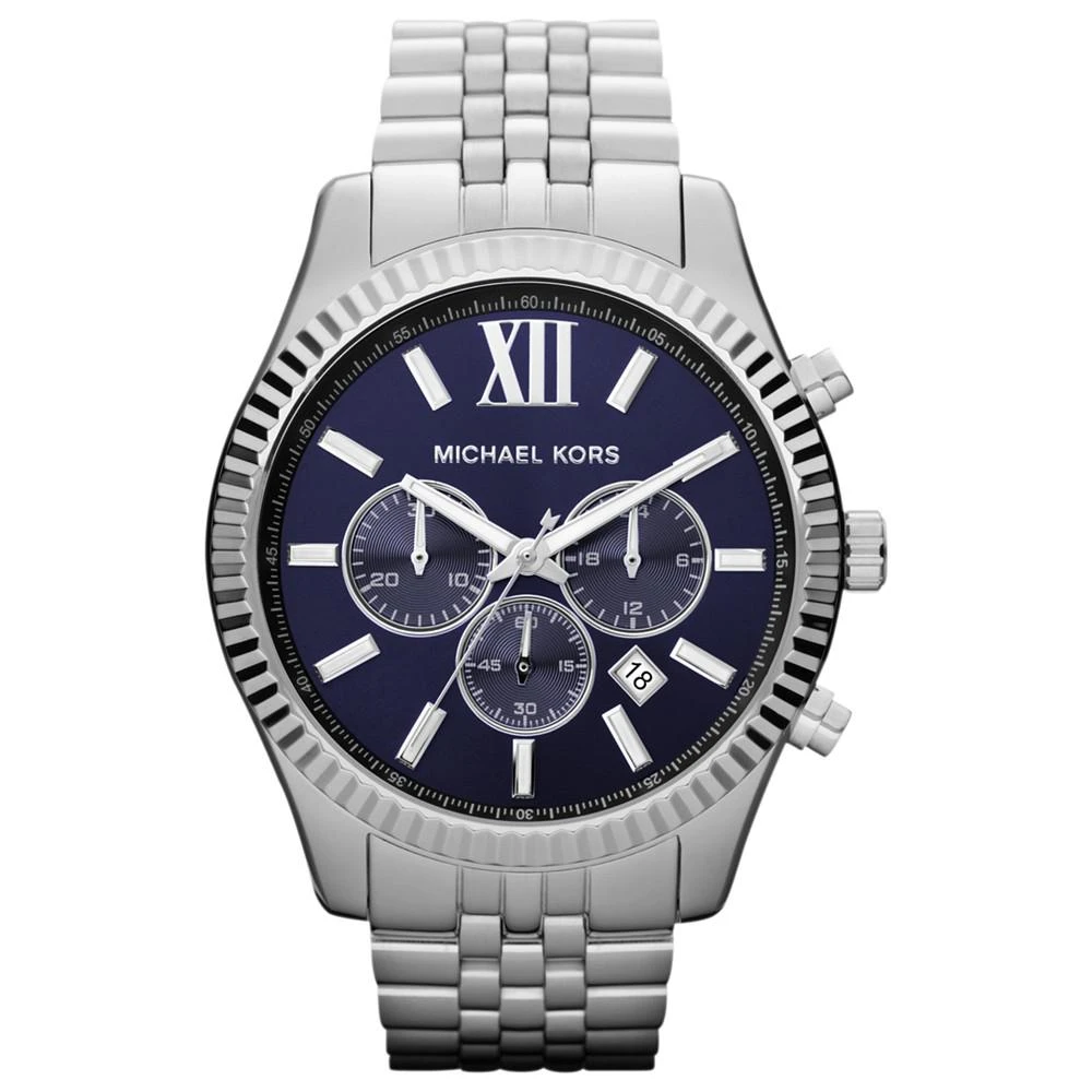 商品Michael Kors|Men's Chronograph Lexington Stainless Steel Bracelet Watch 45mm MK8280,价格¥830,第1张图片