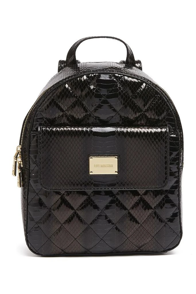 商品Moschino|Quilted Snake Embossed Backpack,价格¥899,第1张图片详细描述