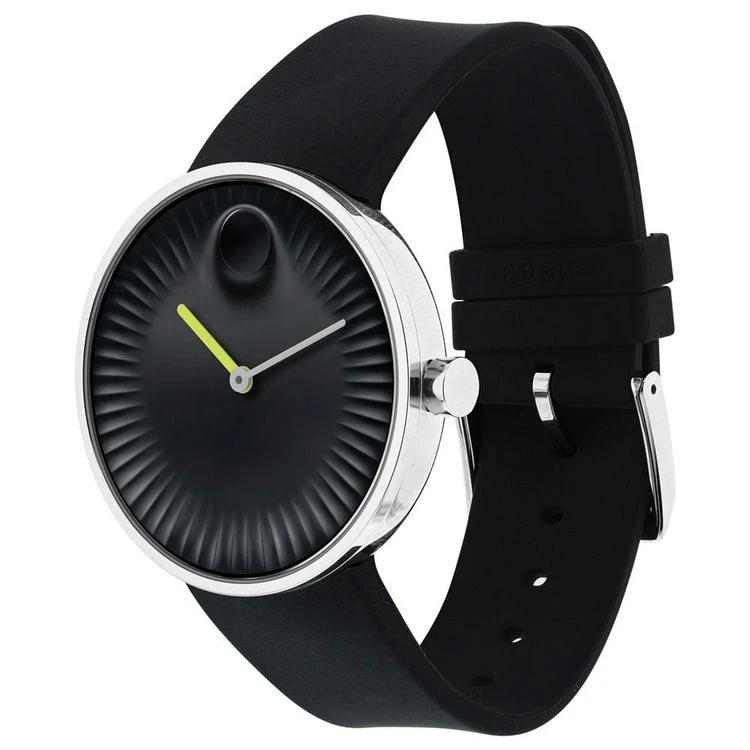 商品Movado|男士瑞界橡胶腕带手表 40mm 3680003,价格¥2748,第2张图片详细描述