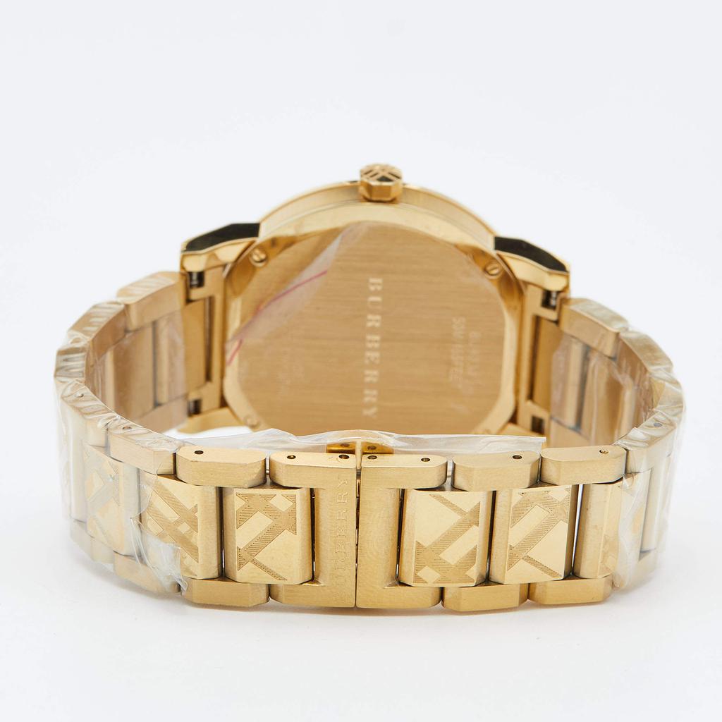 Burberry Gold Check Stamped Gold Plated Stainless Steel The City BU9038 Unisex Wristwatch 38 mm商品第4张图片规格展示