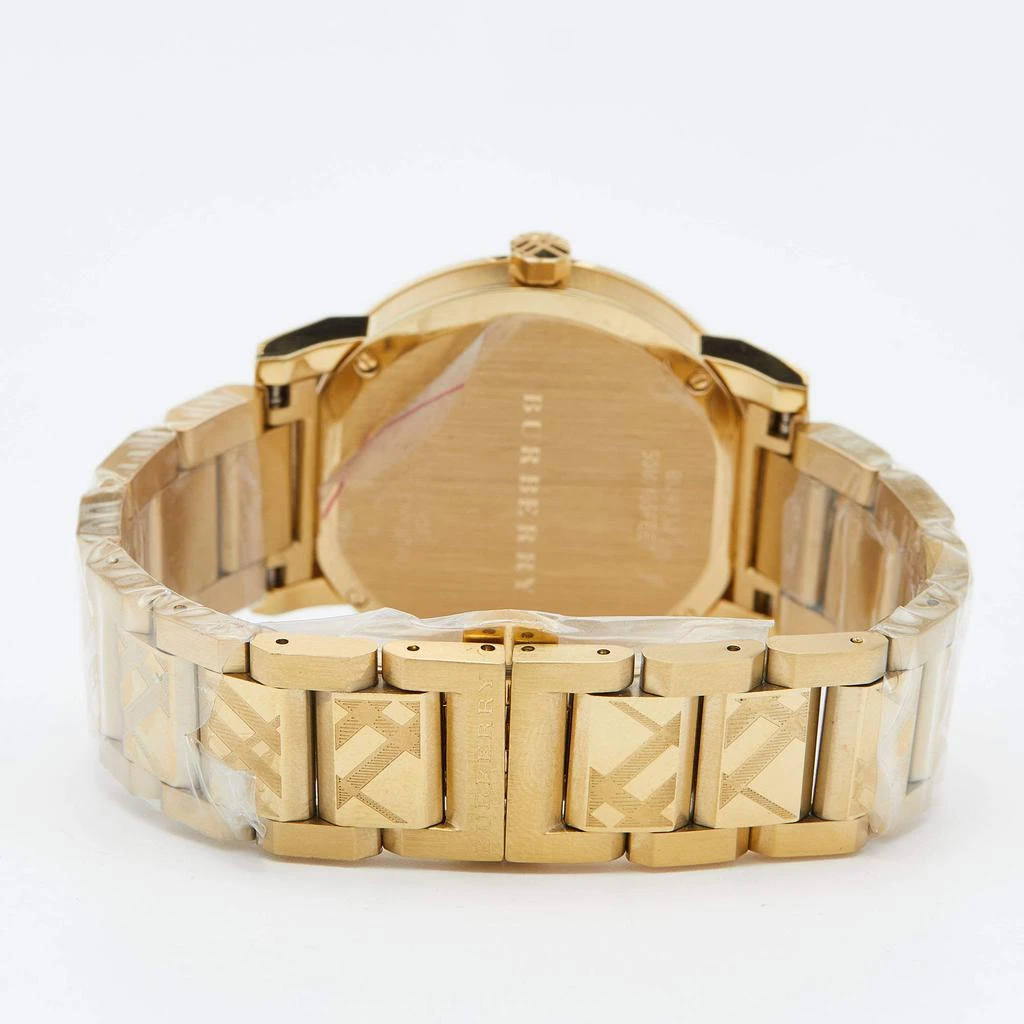 商品[二手商品] Burberry|Burberry Gold Check Stamped Gold Plated Stainless Steel The City BU9038 Unisex Wristwatch 38 mm,价格¥3804,第4张图片详细描述