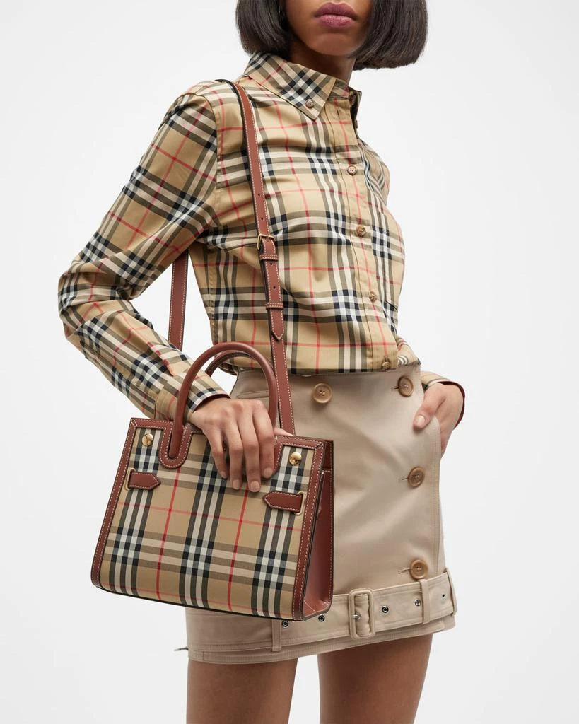 商品Burberry|Title Mini Vintage Check Tote Bag,价格¥17368,第2张图片详细描述