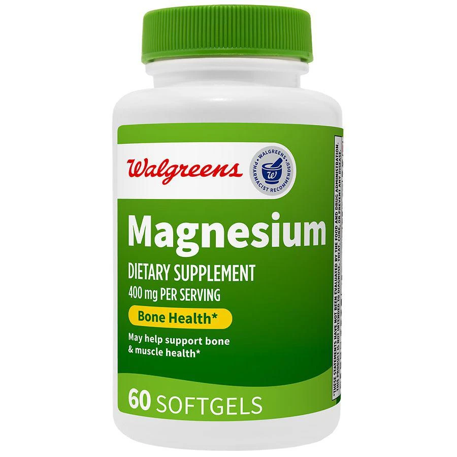 商品Walgreens|Magnesium 400 mg Softgels (60 days),价格¥75,第1张图片