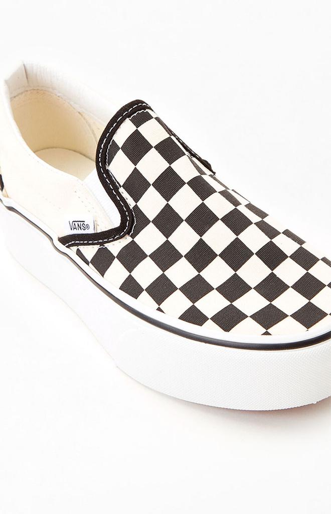 Black & White Slip-On Platform Sneakers商品第6张图片规格展示