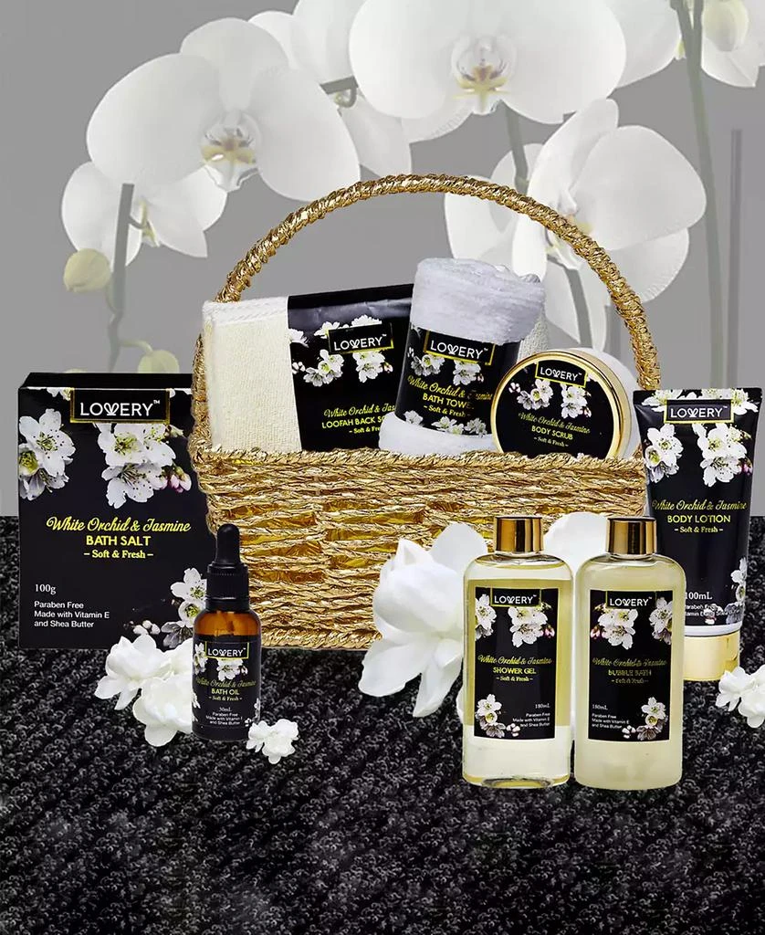 商品Lovery|Home Spa Orchid Jasmine Body Care Gift Set, 9 Piece,价格¥228,第3张图片详细描述