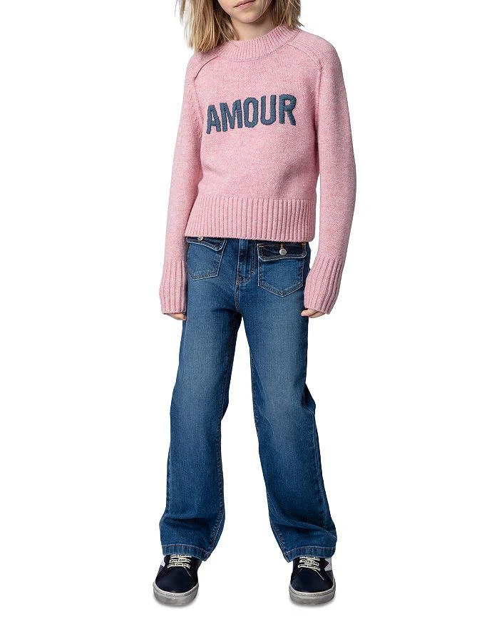 商品Zadig&Voltaire|Girls' Milan Amour Embroidered Sweater - Little Kid, Big Kid,价格¥1107,第3张图片详细描述