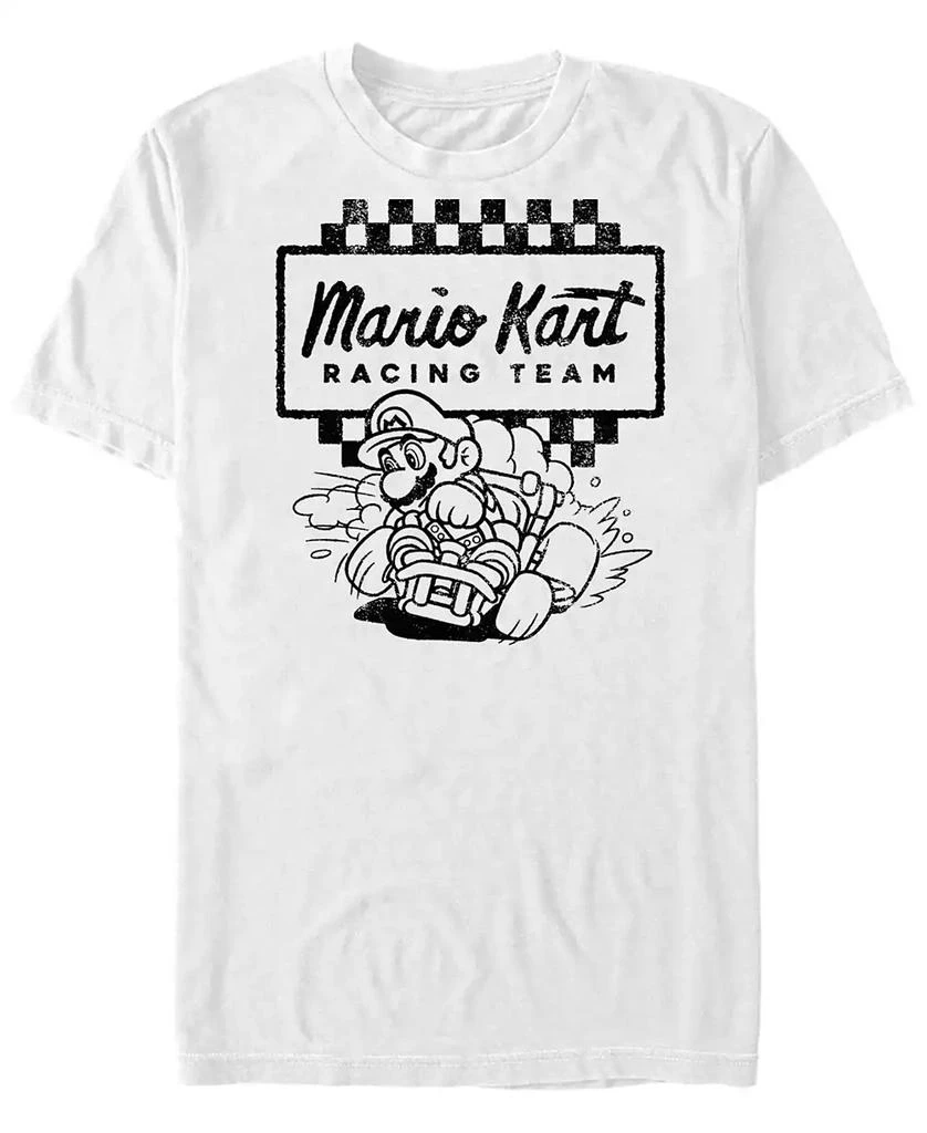 商品Nintendo|Nintendo Men's Mario Kart Retro Checkered Racing Team Short Sleeve T-Shirt,价格¥187,第1张图片