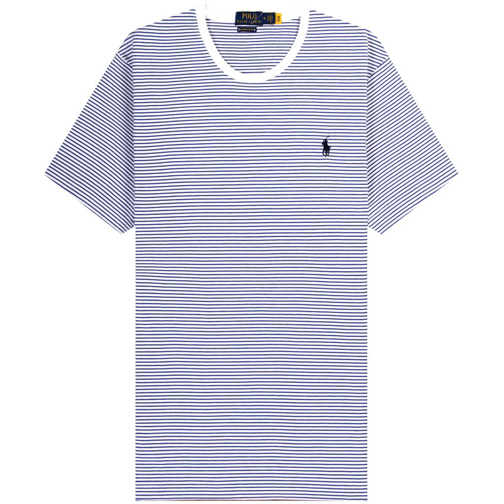 Ralph Lauren Custom Slim Fit Striped T-Shirt White/Navy商品第1张图片规格展示