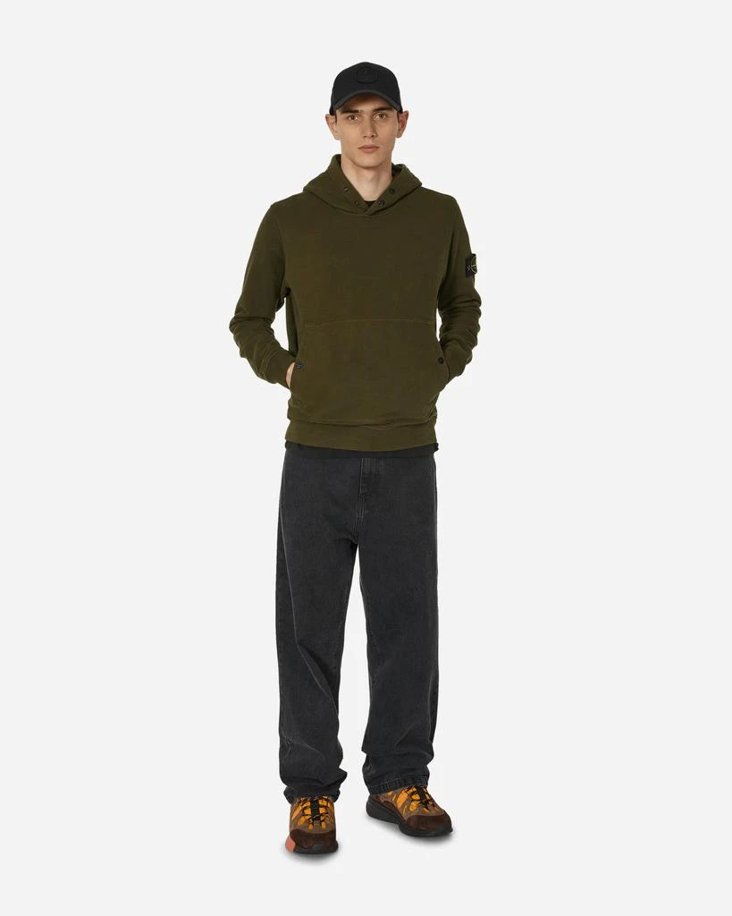 商品Stone Island|Garment Dyed Hooded Sweatshirt Olive,价格¥1644,第4张图片详细描述