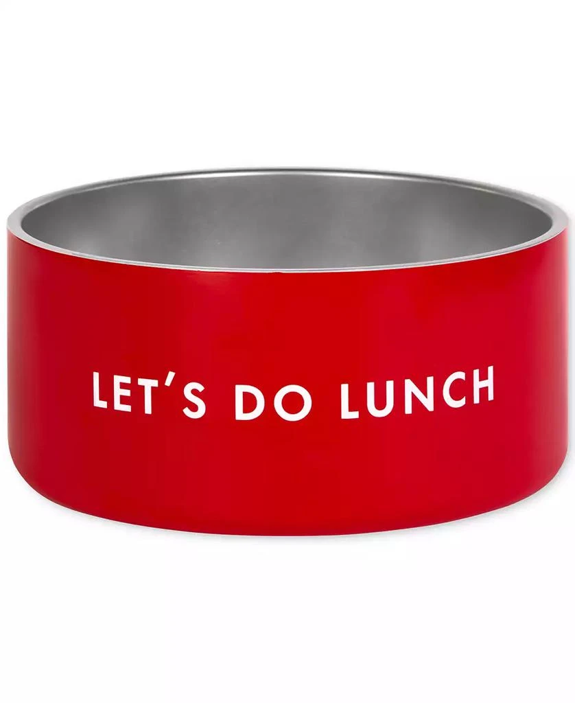 商品Kate Spade|Large Red & Pink Stainless Steel Dog Bowl,价格¥143,第1张图片