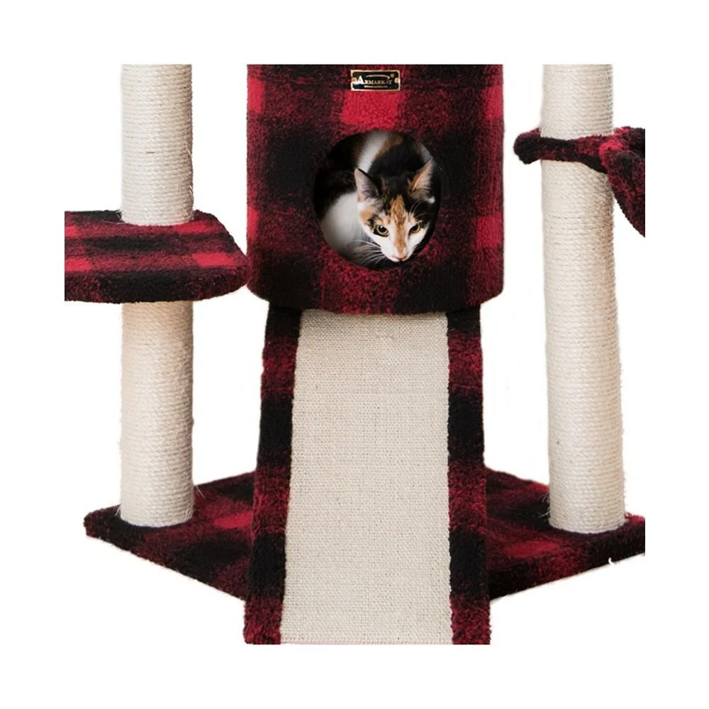 商品Macy's|Real Wood Cat Tree, 4 Levels With Rope, Ramp, Perch, & Condo,价格¥2066,第4张图片详细描述