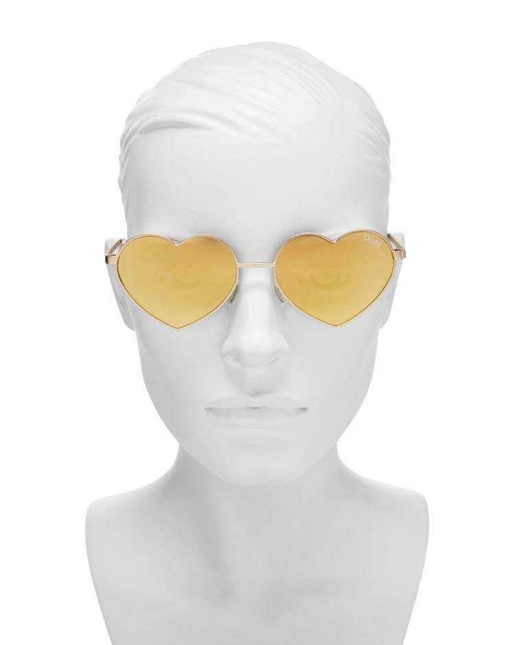 商品Quay|Women's Heart Breaker Mirrored Sunglasses, 53mm,价格¥371,第3张图片详细描述