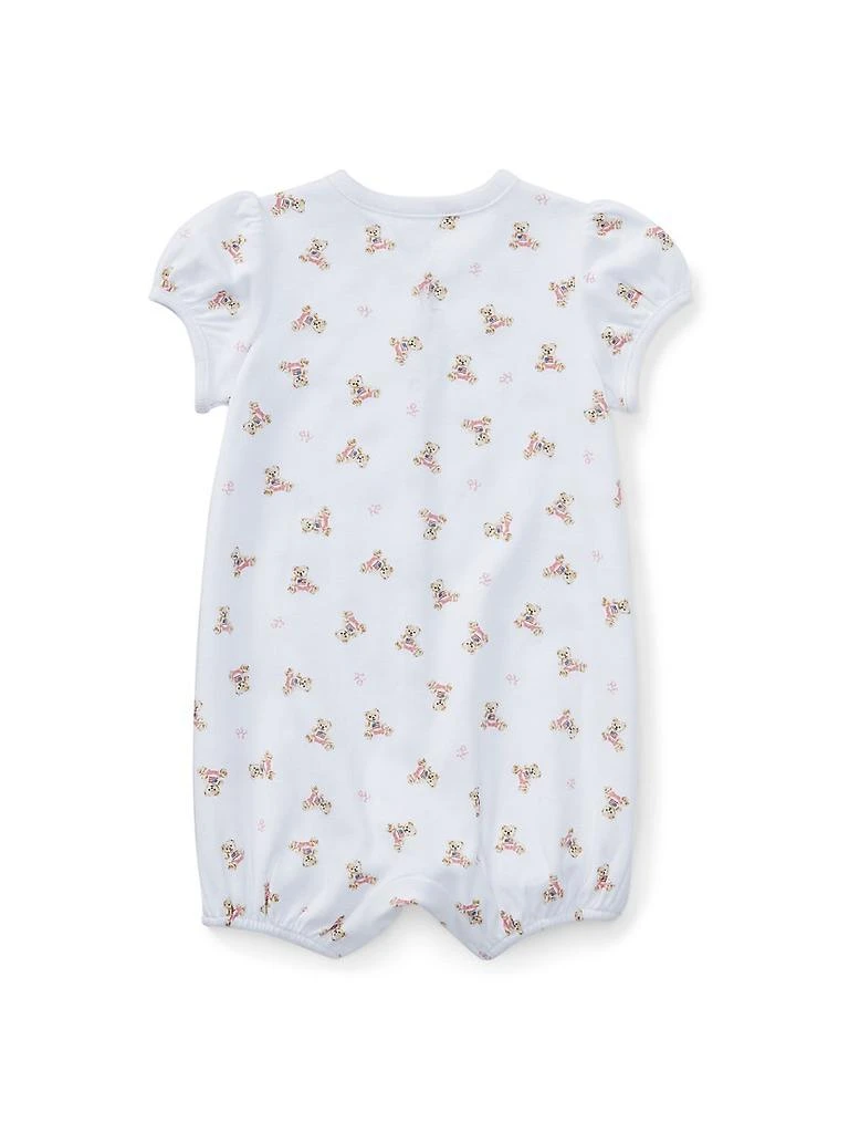 商品Ralph Lauren|Baby Girl's Interlocked Polo Bear Shortall,价格¥261,第2张图片详细描述