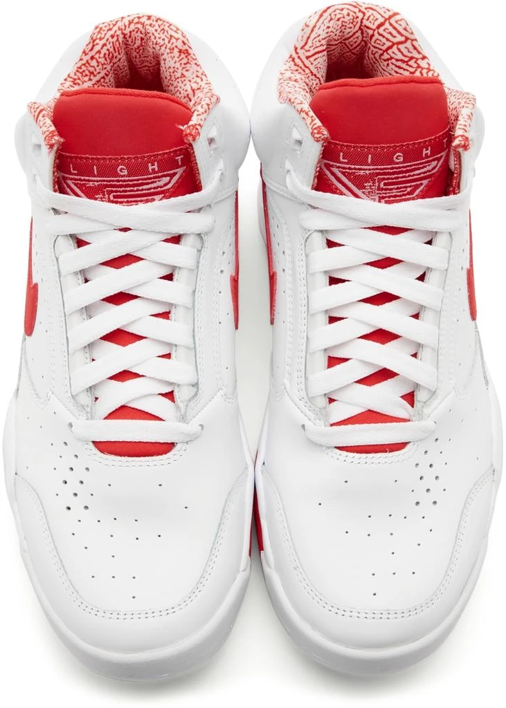 商品NIKE|White & Red Air Flight Lite Mid Sneakers,价格¥433,第5张图片详细描述