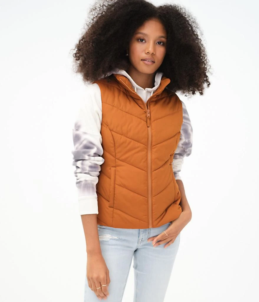 Aeropostale Women's Chevron Lightweight Puffer Vest 商品