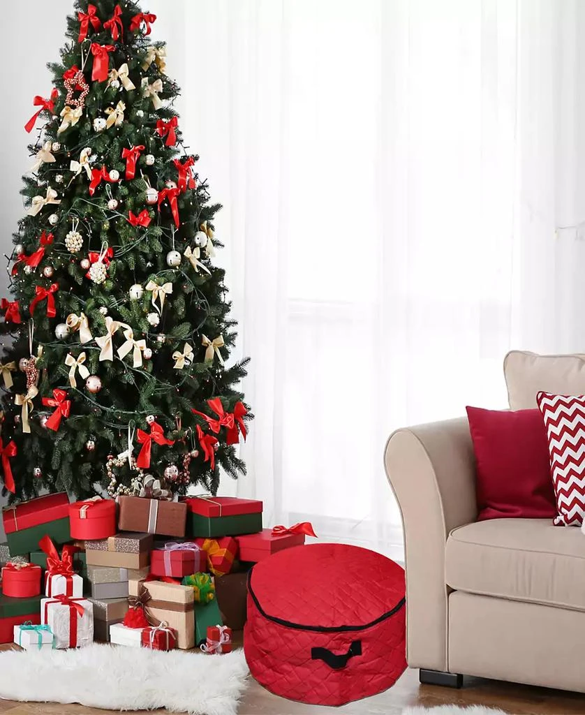 商品Northlight|2 in 1 Quilted Zip Up Christmas Garland and Wreath Storage Bag,价格¥697,第2张图片详细描述