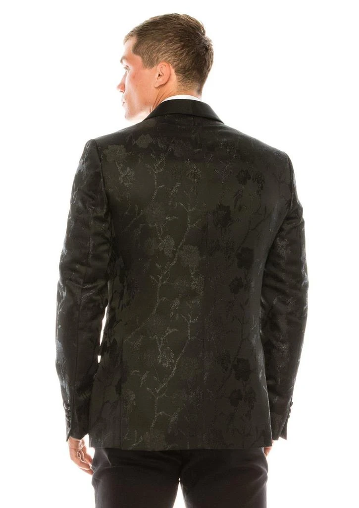 商品RON TOMSON|Midnight Floral Double Breasted Tuxedo Jacket,价格¥4239,第5张图片详细描述