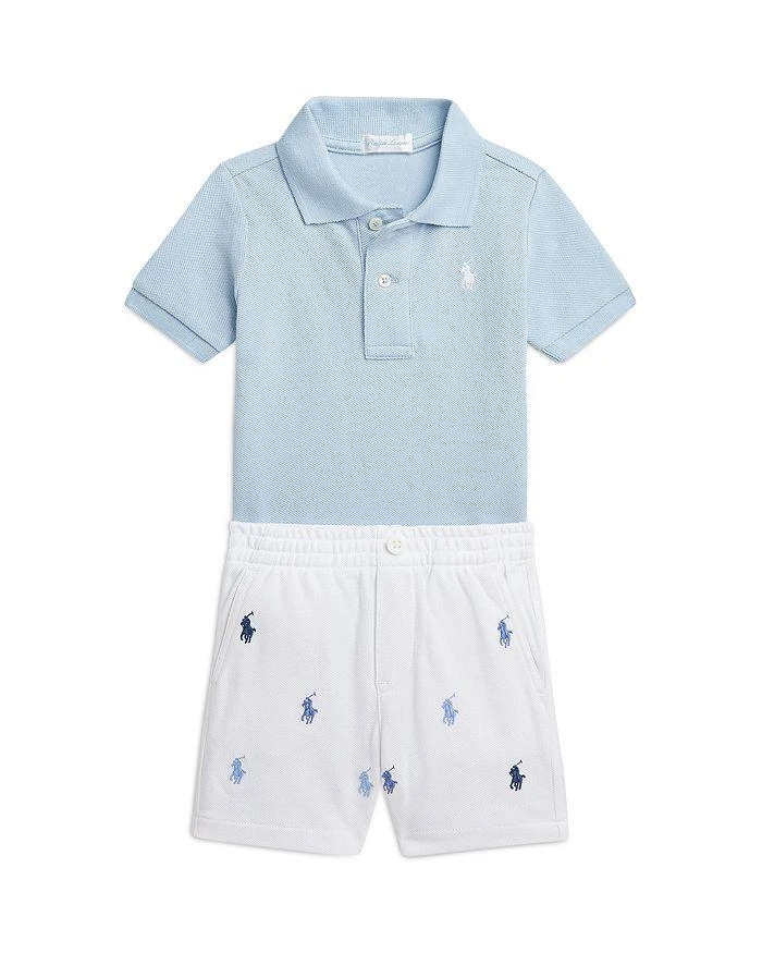 商品Ralph Lauren|Boys' Mesh Polo Shirt & Shorts Set - Baby,价格¥521,第1张图片