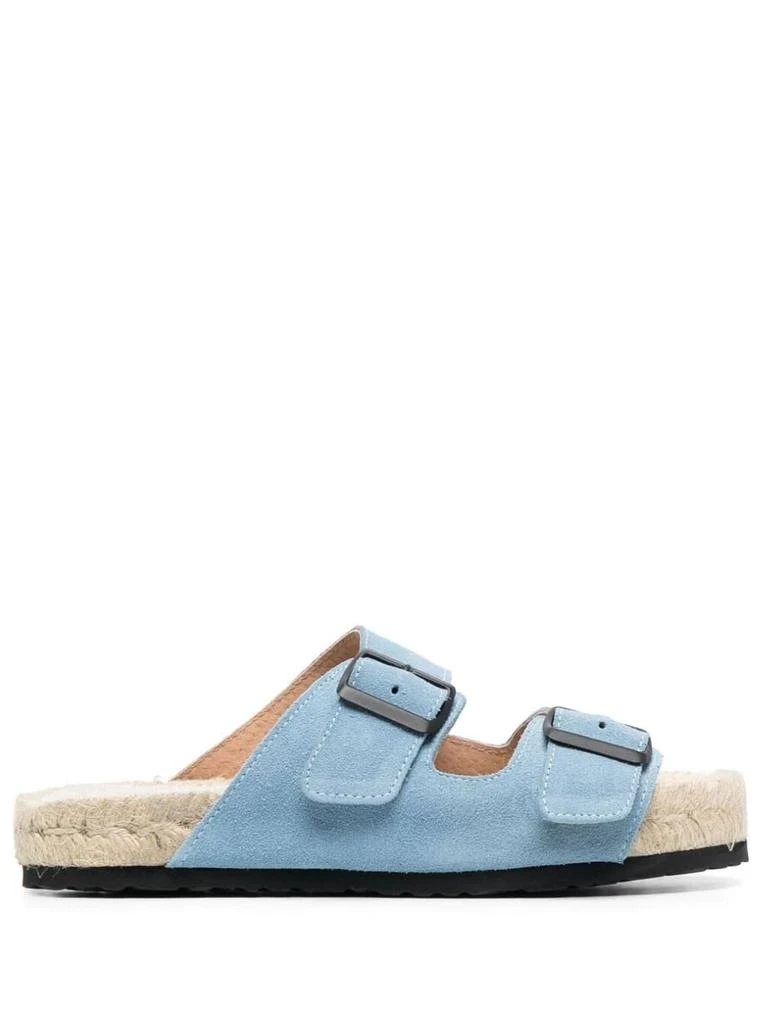 商品Manebi|Manebi Manebì Womans Nordic Slide Sandals In Pale Blue Suede,价格¥1192,第1张图片