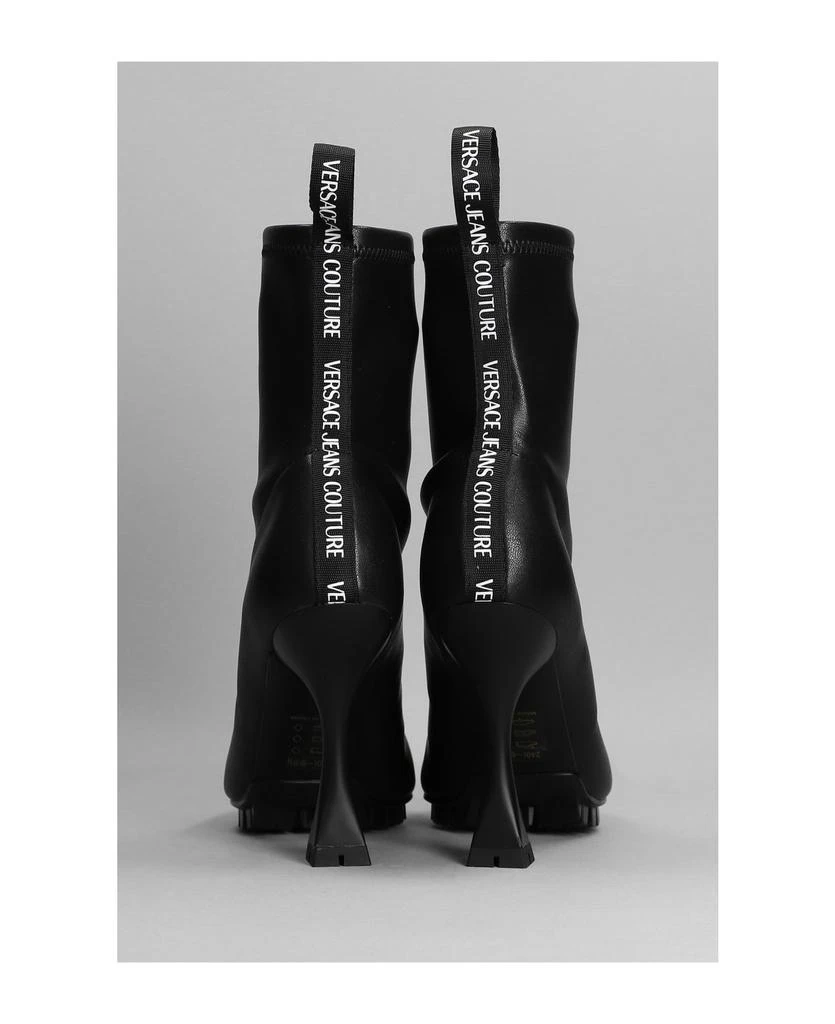 商品Versace|High Heels Ankle Boots In Black Synthetic Fibers,价格¥1923,第4张图片详细描述