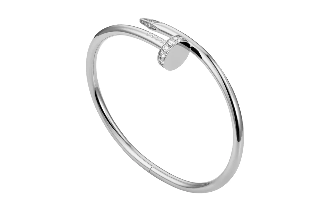 商品[国内直发] Cartier|CARTIER卡地亚 Juste un Clou系列 JUSTE UN CLOU经典款镶钻 钉子造型 18K白金 手镯 女款,价格¥91727,第1张图片