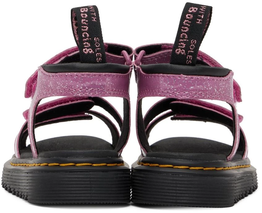 商品Dr. Martens|Kids Pink Klaire Glitter Big Kids Sandals,价格¥363,第2张图片详细描述