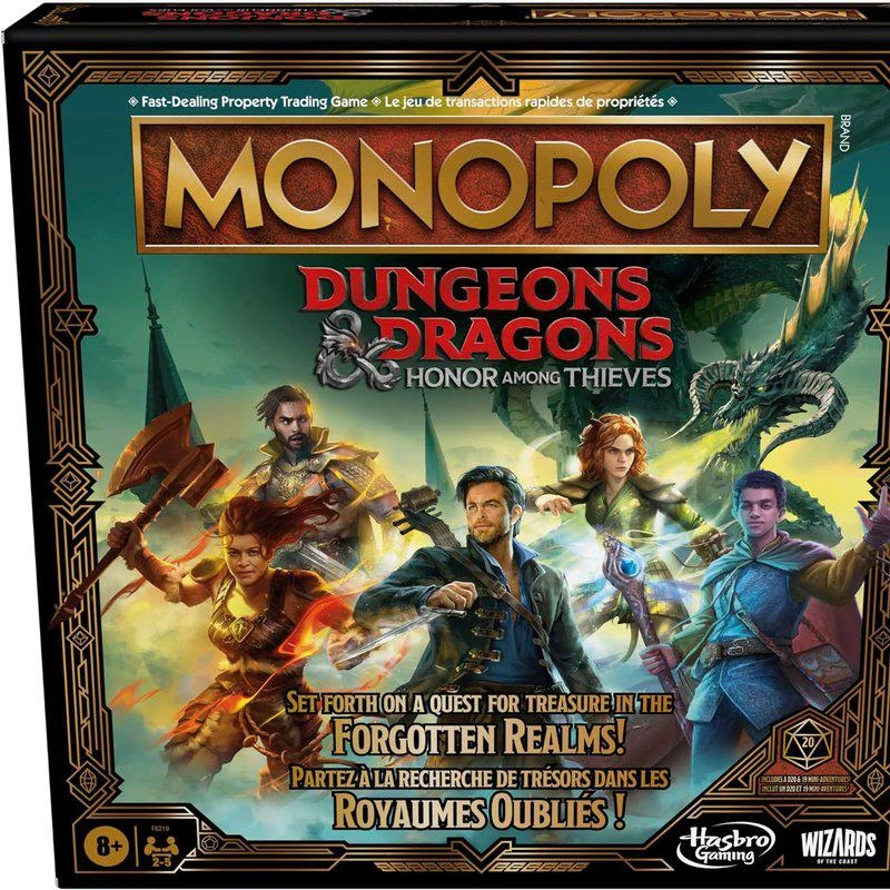 商品Hasbro|Monopoly Dungeons & Dragons: Honor Among Thieves Game, Inspired by The D&D Movie, Monopoly D&D Board Game For 2-5 Players,价格¥453,第1张图片