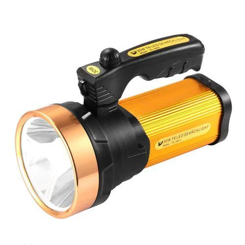 商品Fresh Fab Finds|100000lm LED Searchlight IPX6 Camping Flashlights Torch Light Rechargeable Emergency Yellow,价格¥476,第1张图片