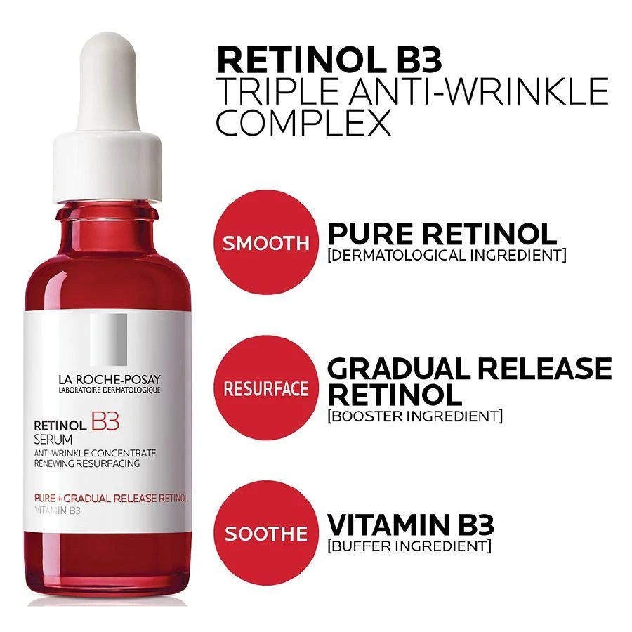 商品La Roche Posay|Anti Aging Pure Retinol Face  Serum with Vitamin B3 for Fine Lines and Wrinkles,价格¥333,第5张图片详细描述