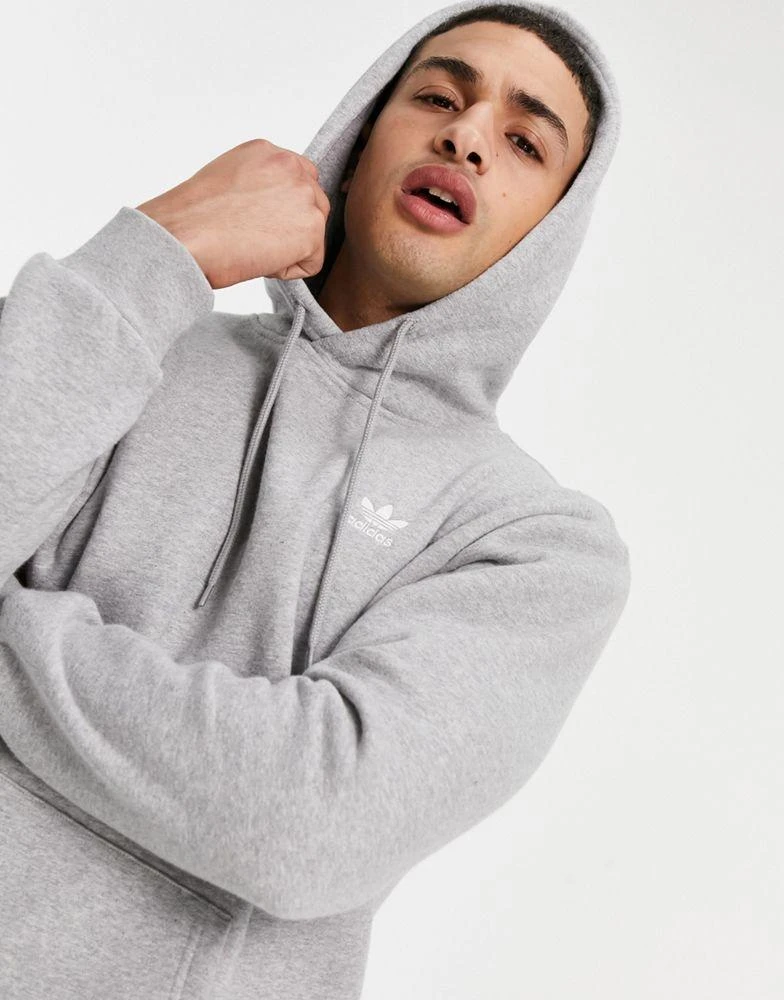 商品Adidas|adidas Originals essentials hoodie with small logo in grey heather,价格¥424,第3张图片详细描述