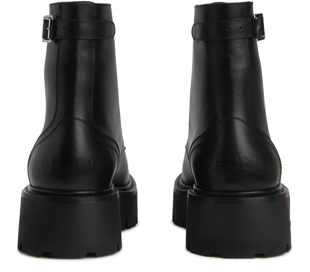 商品Celine|Celine bulky lace-up boot with studded outsole in shiny bull,价格¥12030,第3张图片详细描述
