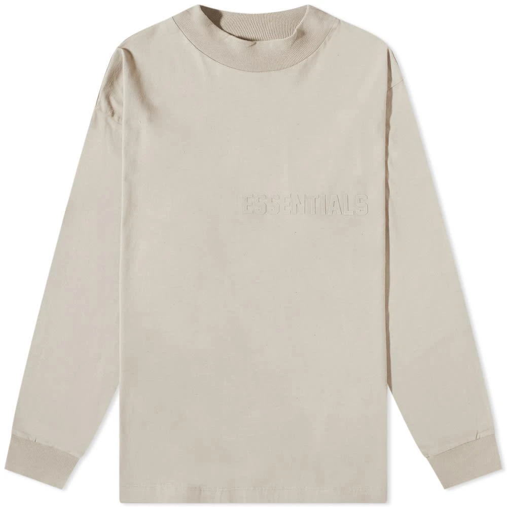 商品Essentials|Fear of God ESSENTIALS Logo Long Sleeve T-Shirt - Smoke,价格¥315,第1张图片