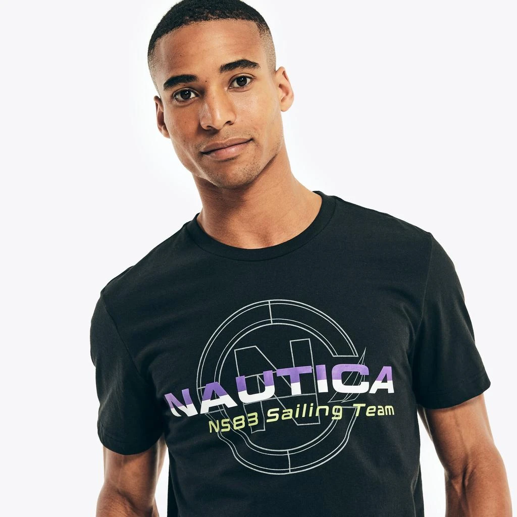 商品Nautica|Nautica Mens Sustainably Crafted Sailing Team Graphic T-Shirt,价格¥80,第4张图片详细描述