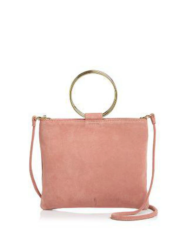 商品THACKER|Le Pouch 麂皮圆环手提斜挎包,价格¥771,第1张图片